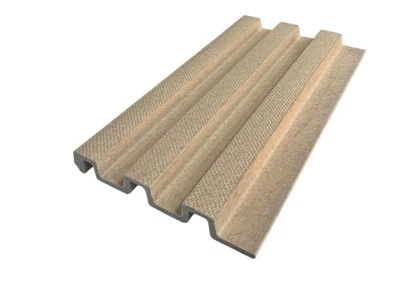 Bej rangli to'qilgan teksturali Fluted PS devor paneli
